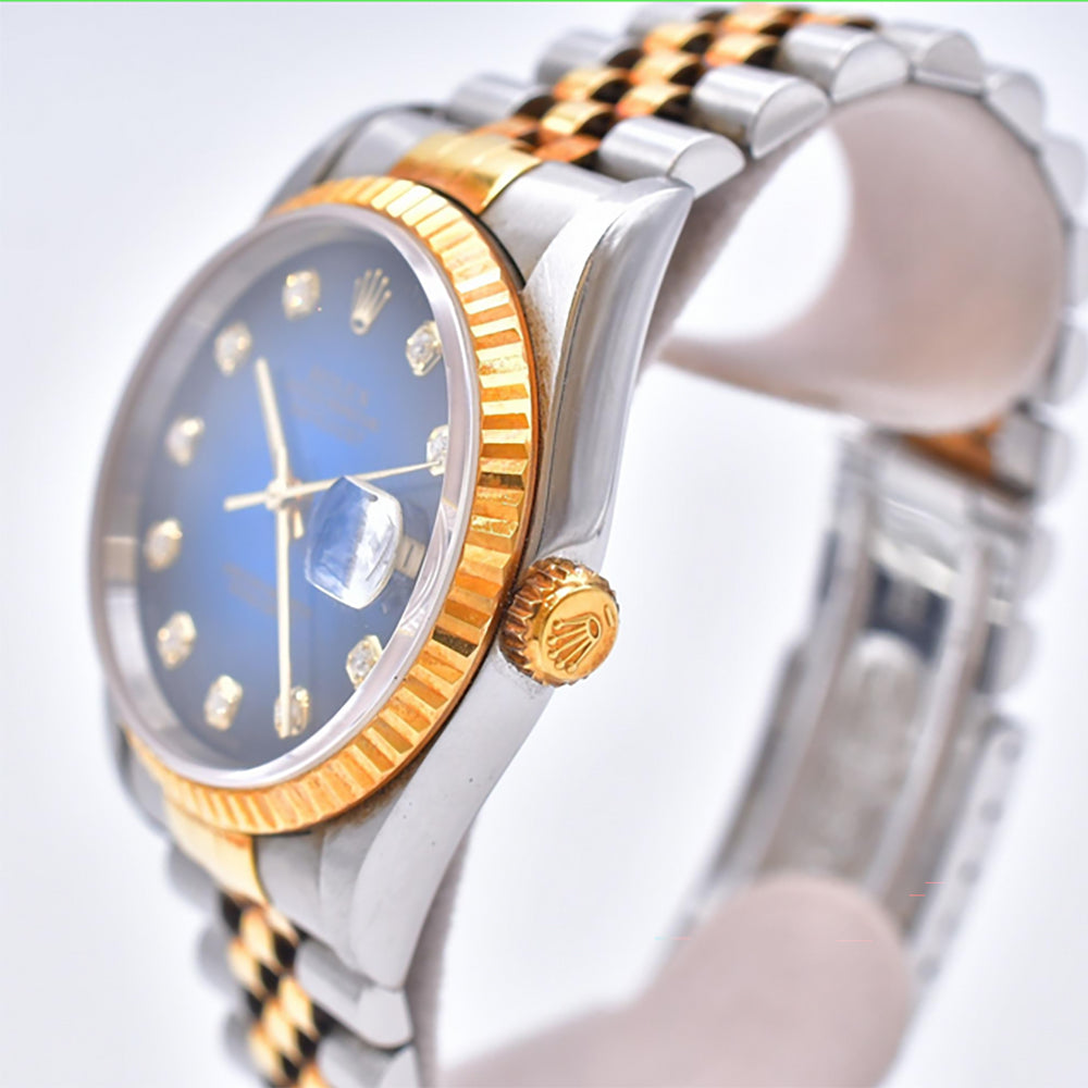 Rolex Datejust 36mm Blue Ombre Diamond Dial 16233G (1999)