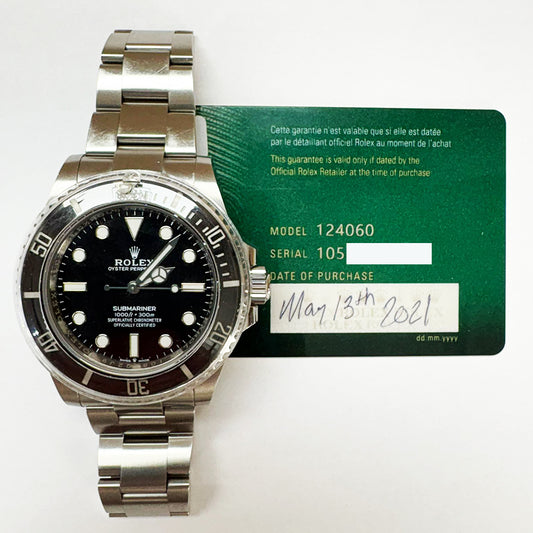 Rolex Submariner No Date 41mm Black Dial 124060 (2021)