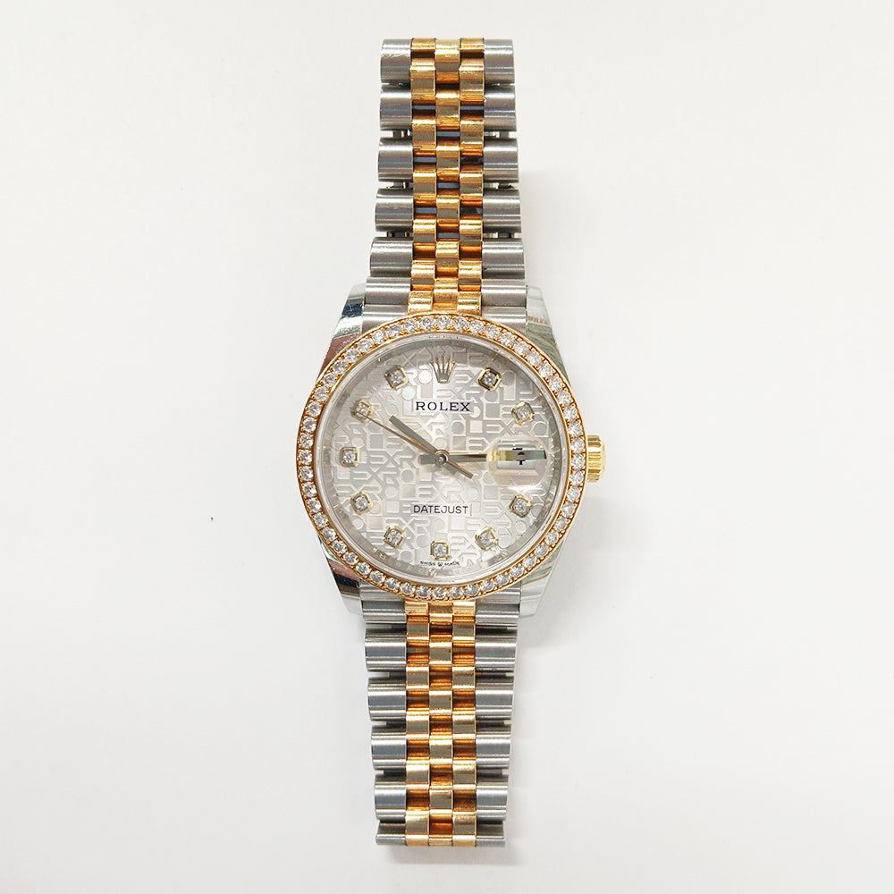 Rolex Datejust 36mm Silver Jubilee Diamond Dial 126283RBR (2020)