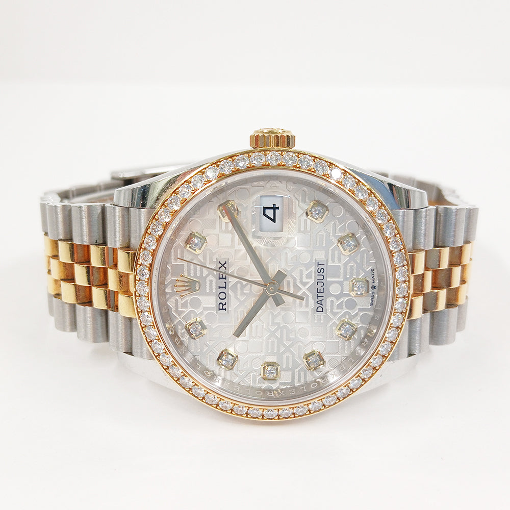 Rolex Datejust 36mm Silver Jubilee Diamond Dial 126283RBR (2020)