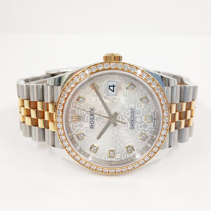 Rolex Datejust 36mm Silver Jubilee Diamond Dial 126283RBR (2020)