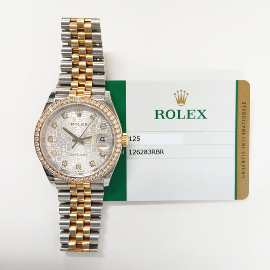 Rolex Datejust 36mm Silver Jubilee Diamond Dial 126283RBR (2020)