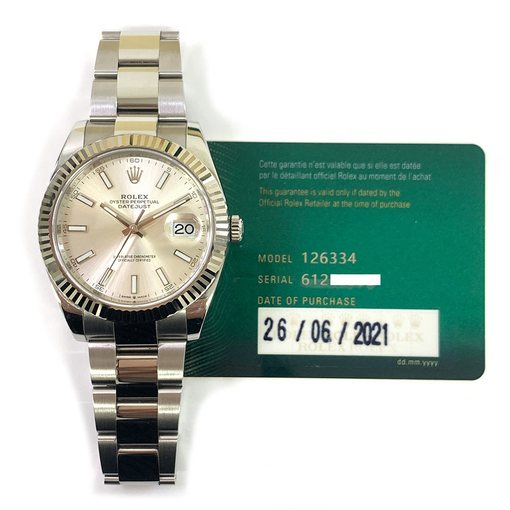 Rolex Datejust 41mm Silver Dial Oyser 126334