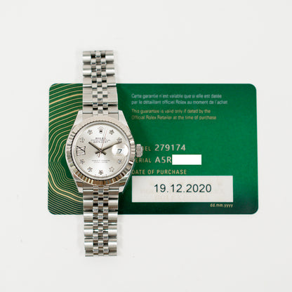 Rolex Lady-Datejust Silver Star Diamond Dial 279174 (2020)