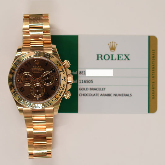 Rolex Daytona Chocolate Arabic Dial 116505 (2018)