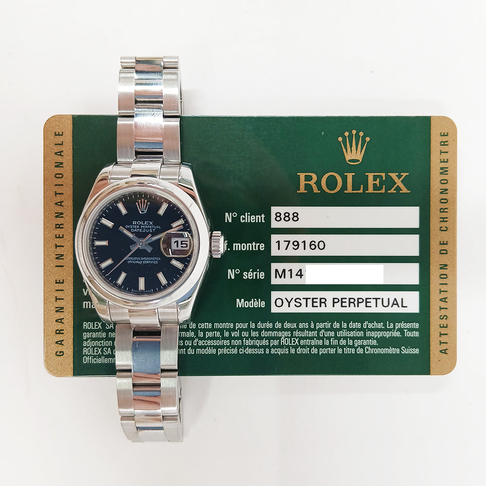Rolex Datejust 26mm Black Dial 179160 (2009)