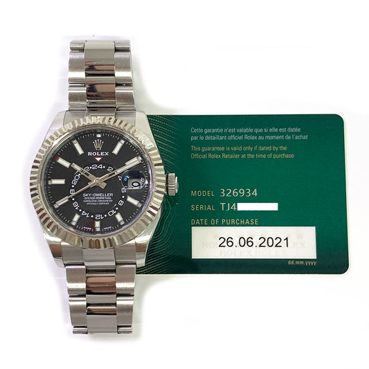 Rolex Sky-Dweller Oyster, 42mm Black Dial 326934