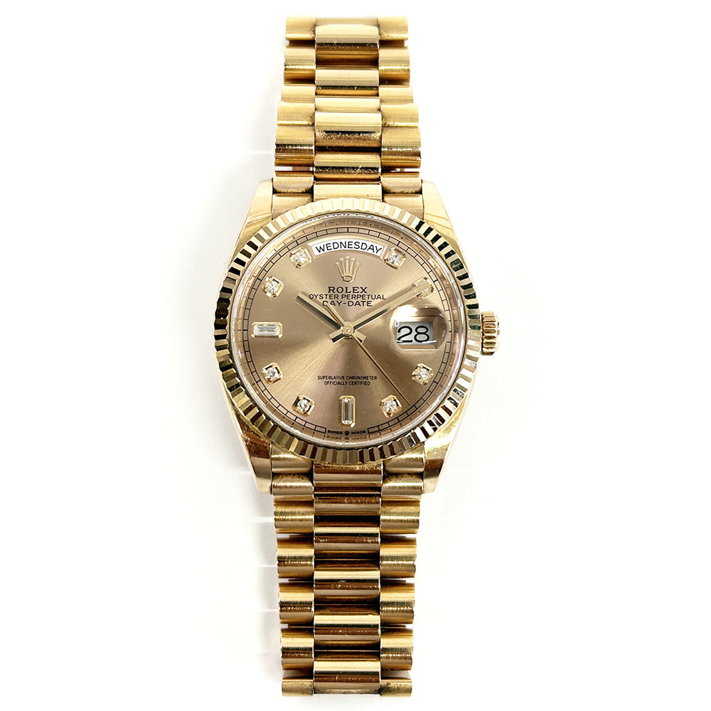 Rolex Day-Date 36mm Pink Diamond Dial 128235