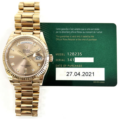 Rolex Day-Date 36mm Pink Diamond Dial 128235