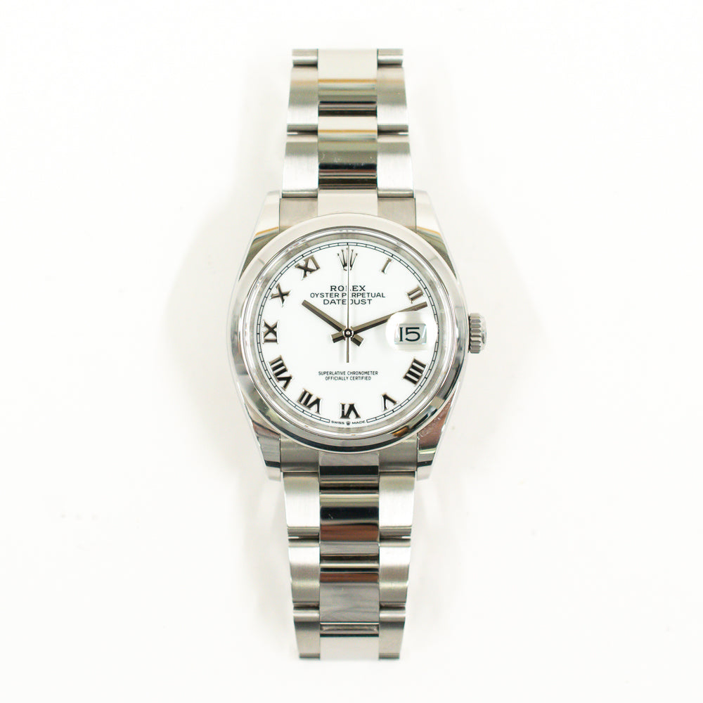 Rolex Datejust 36mm White Roman Dial 126200 (2025)