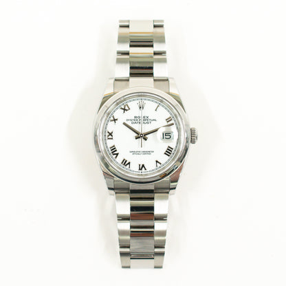 Rolex Datejust 36mm White Roman Dial 126200 (2025)