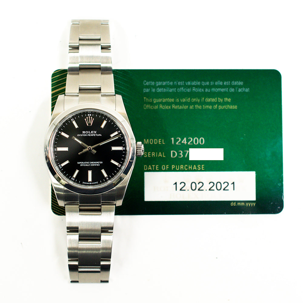 Rolex Oyster Perpetual 34mm Black Dial 124200 (2021)