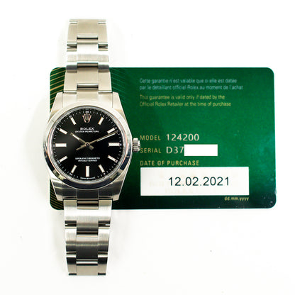 Rolex Oyster Perpetual 34mm Black Dial 124200 (2021)