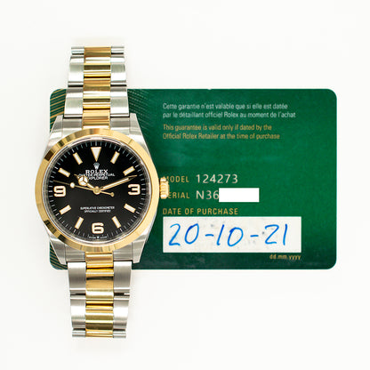 Rolex Explorer Black Dial 124273 (2021)