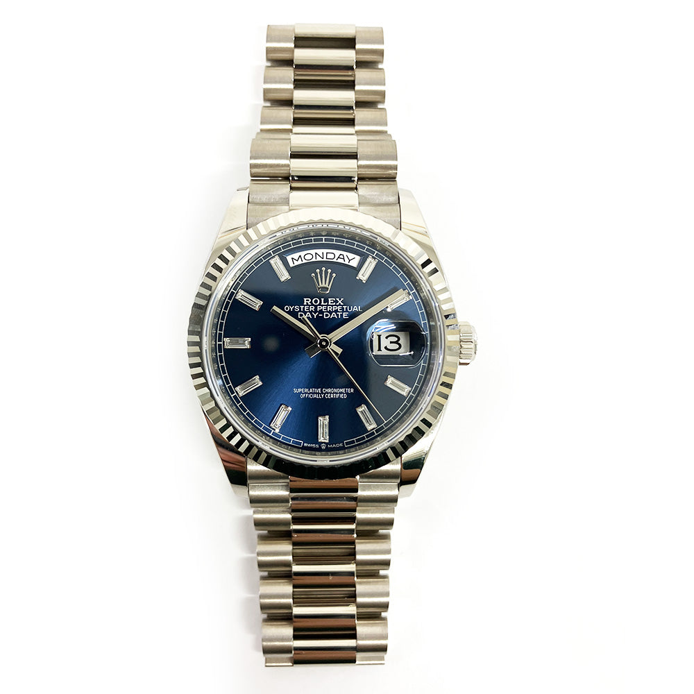 Rolex Day-Date 36mm Blue Diamond Dial 128239A