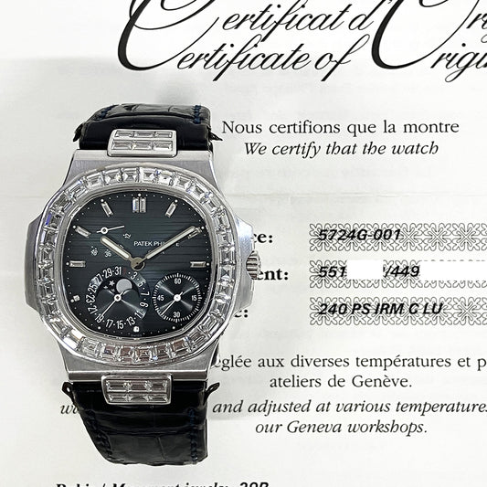 Patek Philippe Blue Diamond Dial 5724G-001