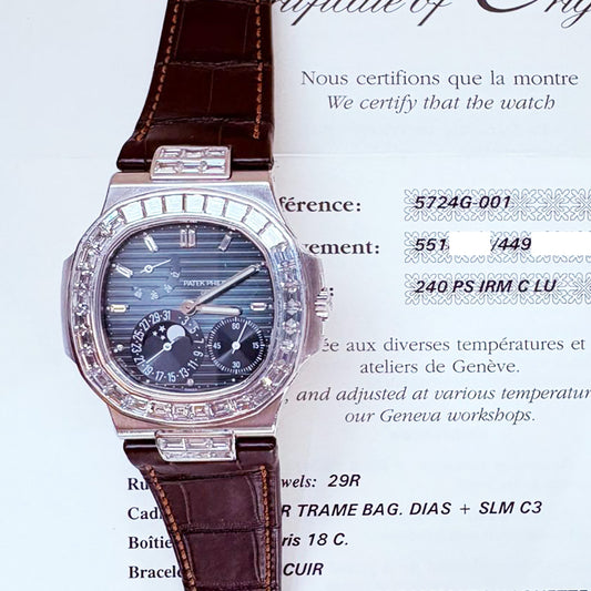 Patek Philippe Blue Diamond Dial 5724G-001