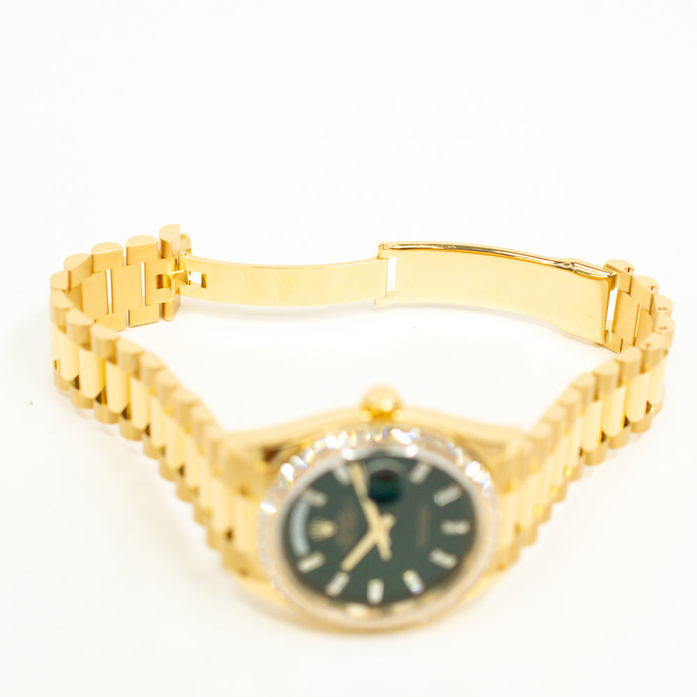 Rolex Day-Date 36mm Green Diamond Dial 128398TBR (2025)