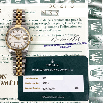 Rolex Datejust 31mm Ivory Dial 68273