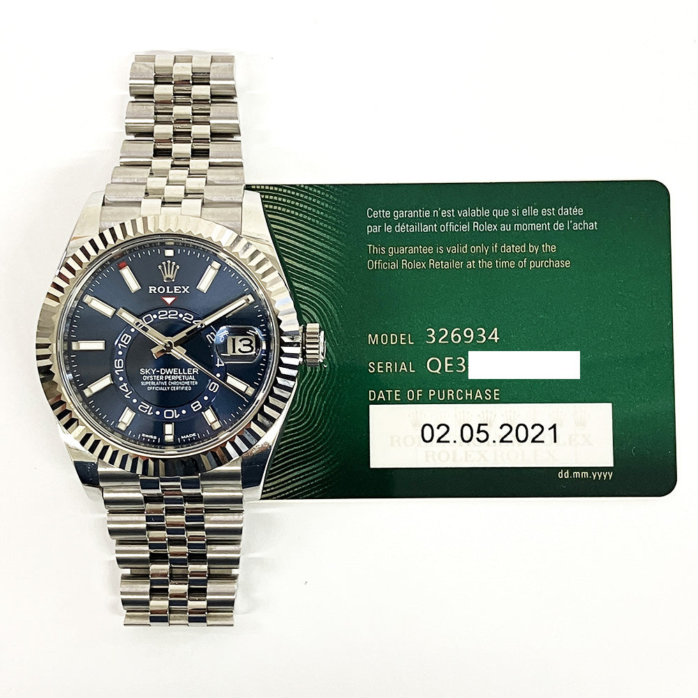 Rolex Sky-Dweller Jubilee, 42mm Blue Dial 326934