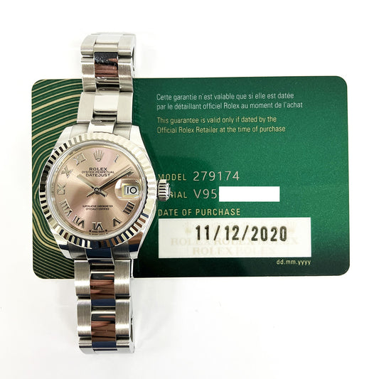 Rolex Lady-Datejust Pink Roman Dial 279174