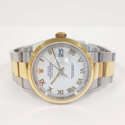Rolex Datejust 36mm White Roman Dial 16203 (2003)