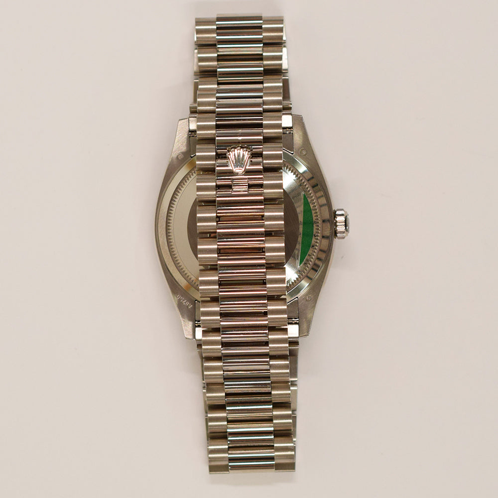 Rolex Day-Date 36mm White Roman Dial 128349RBR (2025)