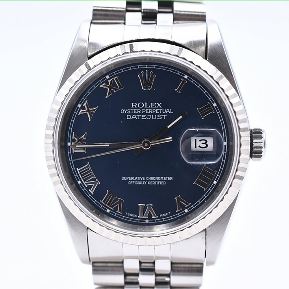 Rolex Datejust 36mm Blue Roman Dial 16234 (1996)