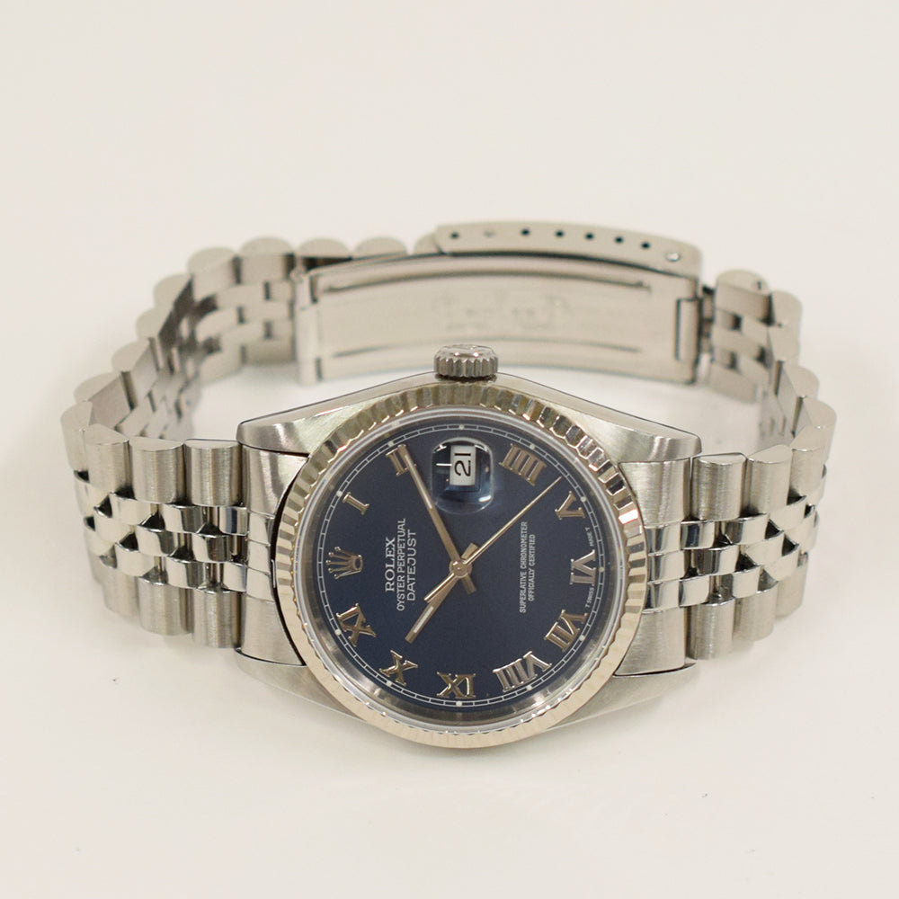 Rolex Datejust 36mm Blue Roman Dial 16234 (1996)