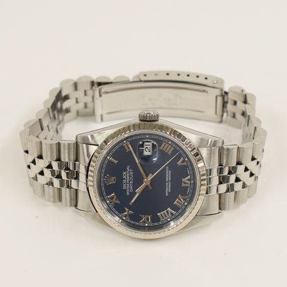 Rolex Datejust 36mm Blue Roman Dial 16234 (1996)