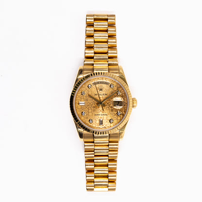 Rolex Day-Date 36mm Champagne Jubilee Diamond Dial 118238A (2008)