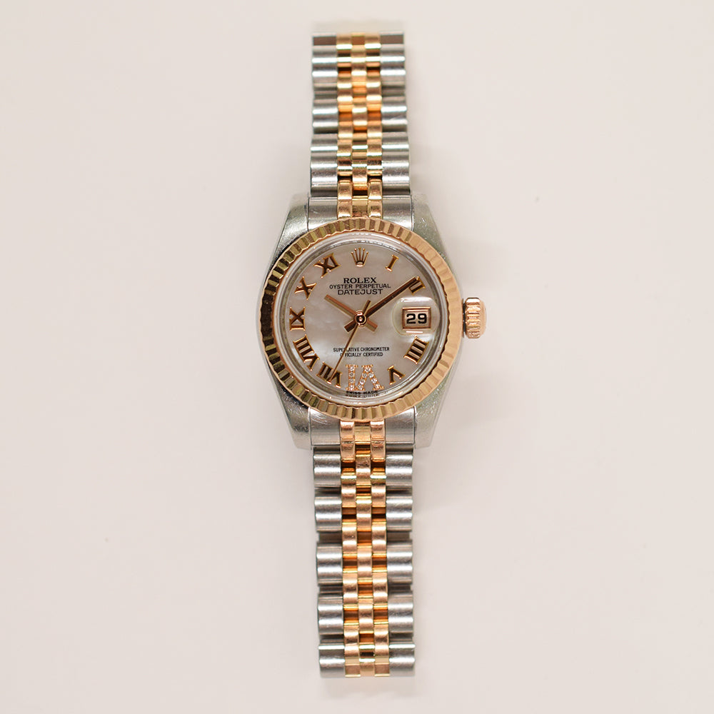 Rolex Datejust 26mm White Mop VI Diamond Dial 179171NR (2013)
