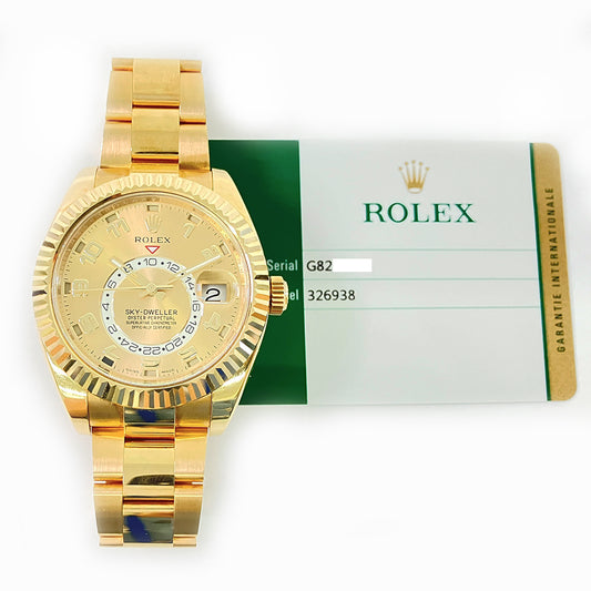 Rolex Sky-Dweller Champagne Arabic Dial 326938