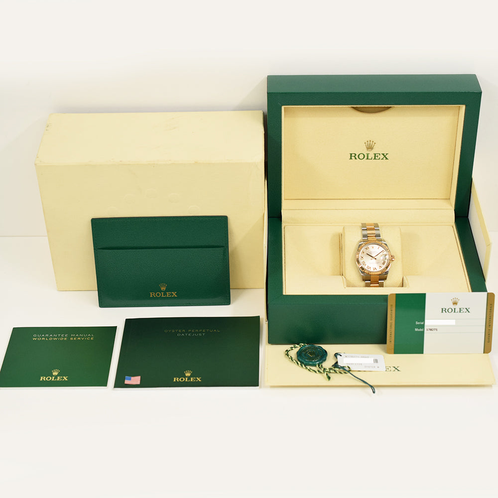 Rolex Datejust 31mm Pink Roman Dial 178271 (2018)