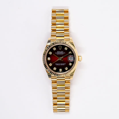 Rolex Datejust 31mm Red Ombre Diamond Dial 278278G (2025)