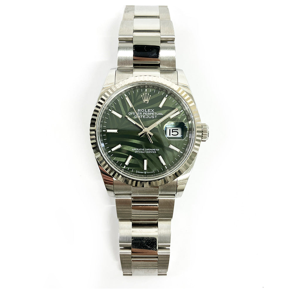 Rolex Datejust 36mm Green Palm Dial 126234