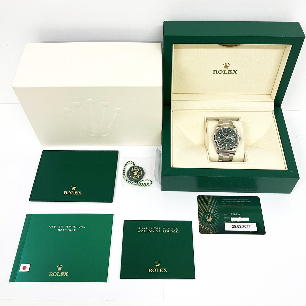 Rolex Datejust 36mm Green Palm Dial 126234