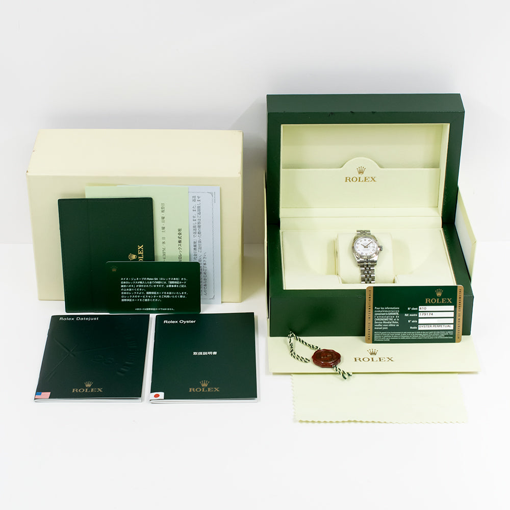 Rolex Lady Datejust 26mm White Diamond Dial 179174G (2011)