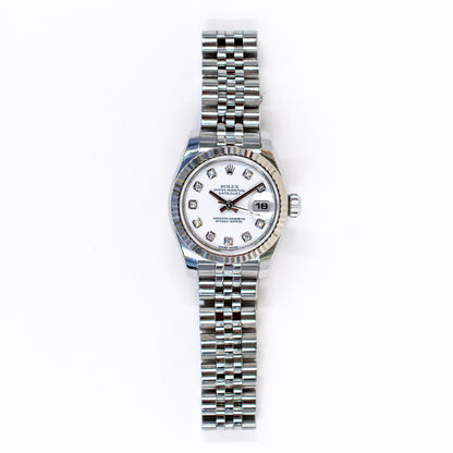 Rolex Lady Datejust 26mm White Diamond Dial 179174G (2011)