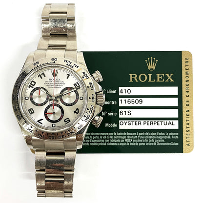 Rolex Daytona Silver Arabic Dial 116509