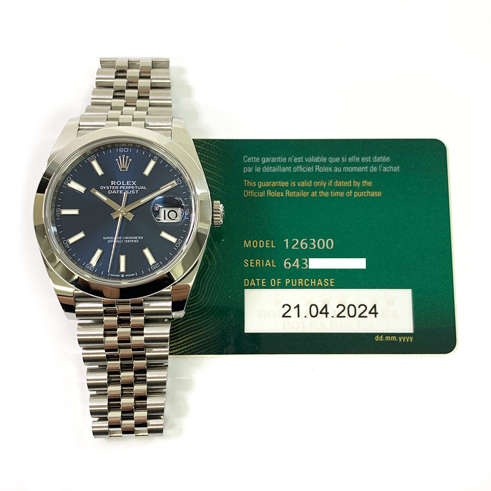 Rolex Datejust 41mm Blue Dial 126300