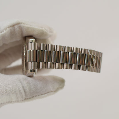 Rolex Day-Date Silver Diamond Dial 218239A (2011)