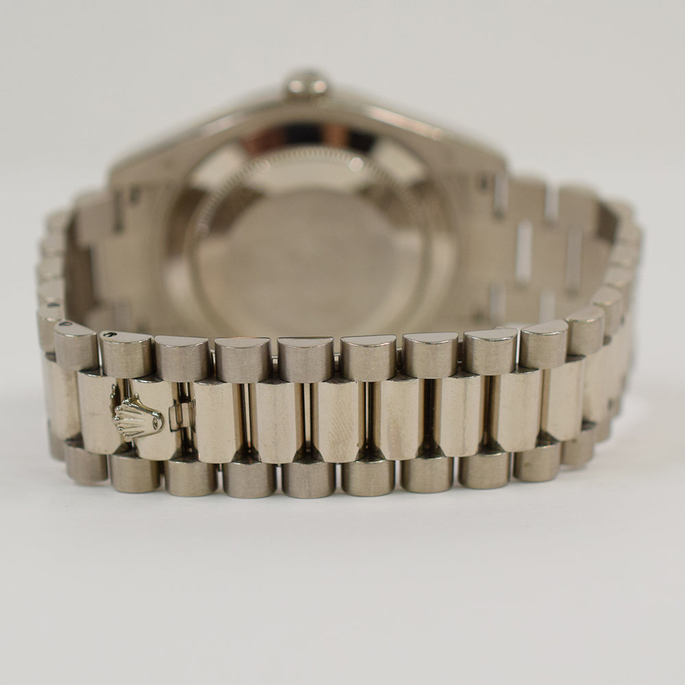 Rolex Day-Date Silver Diamond Dial 218239A (2011)