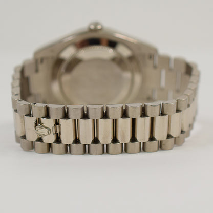 Rolex Day-Date Silver Diamond Dial 218239A (2011)