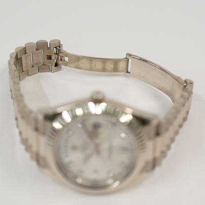 Rolex Day-Date Silver Diamond Dial 218239A (2011)