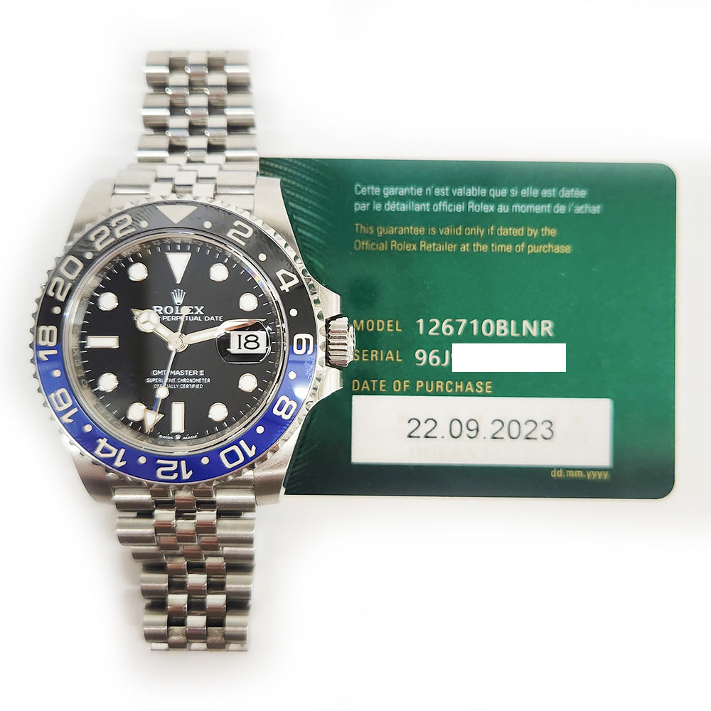 Rolex GMT-Master II "The Batman" Stainless Steel Jubilee 126710BLNR