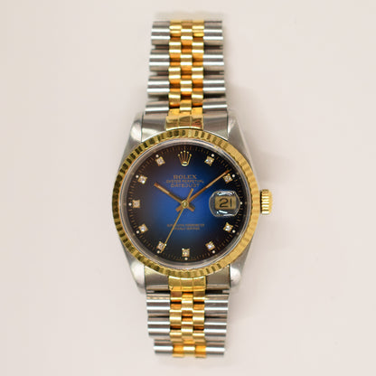 Rolex Datejust 36mm Blue Ombre Diamond Dial 16233G (1999)