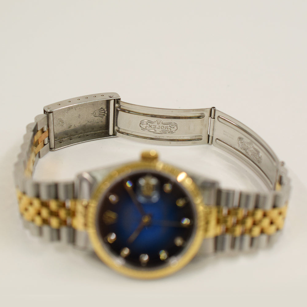 Rolex Datejust 36mm Blue Ombre Diamond Dial 16233G (1999)