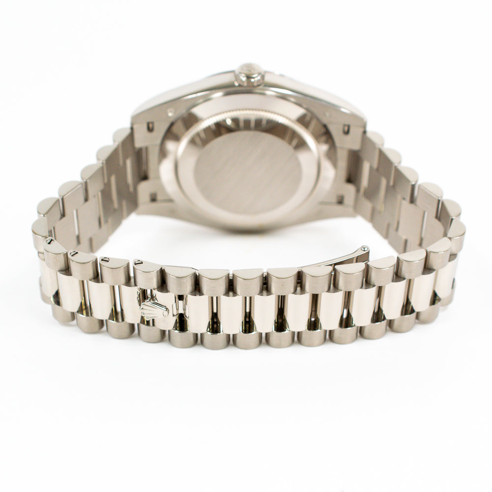 Rolex Day-Date 40mm Silver Stripes Dial 228239 (2021)