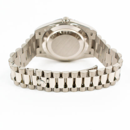 Rolex Day-Date 40mm Silver Stripes Dial 228239 (2021)